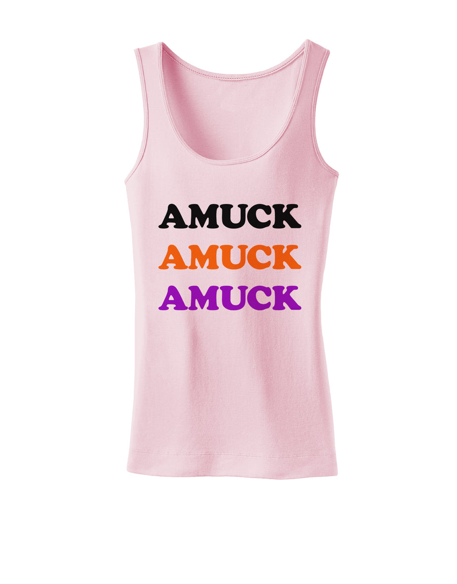 Amuck Amuck Amuck Halloween Womens Tank Top-Womens Tank Tops-TooLoud-White-X-Small-Davson Sales