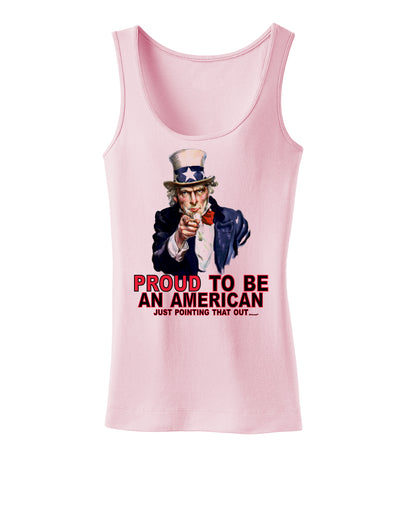 Uncle Sam Proud to be an American Womens Tank Top-Womens Tank Tops-TooLoud-SoftPink-X-Small-Davson Sales