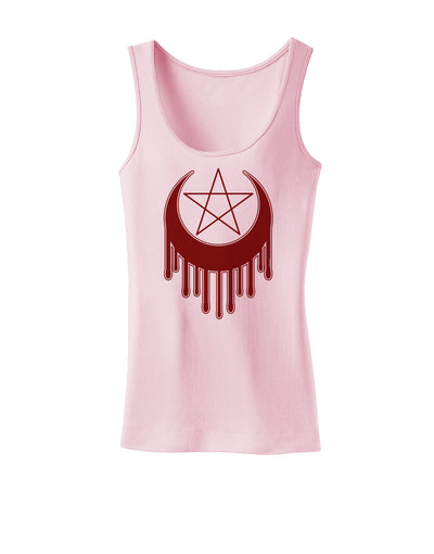 Weeping Crescent Blood Moon Star Womens Tank Top-Womens Tank Tops-TooLoud-SoftPink-X-Small-Davson Sales