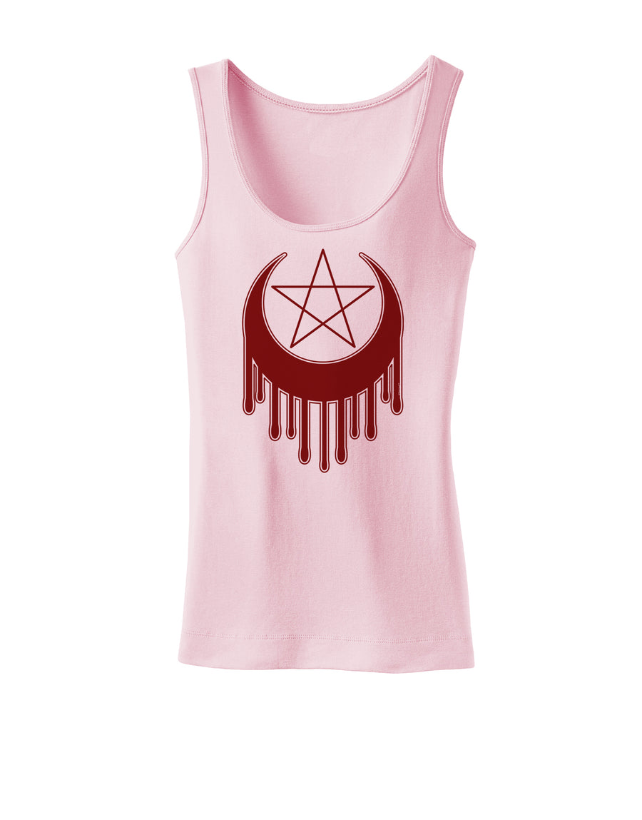 Weeping Crescent Blood Moon Star Womens Tank Top-Womens Tank Tops-TooLoud-White-X-Small-Davson Sales