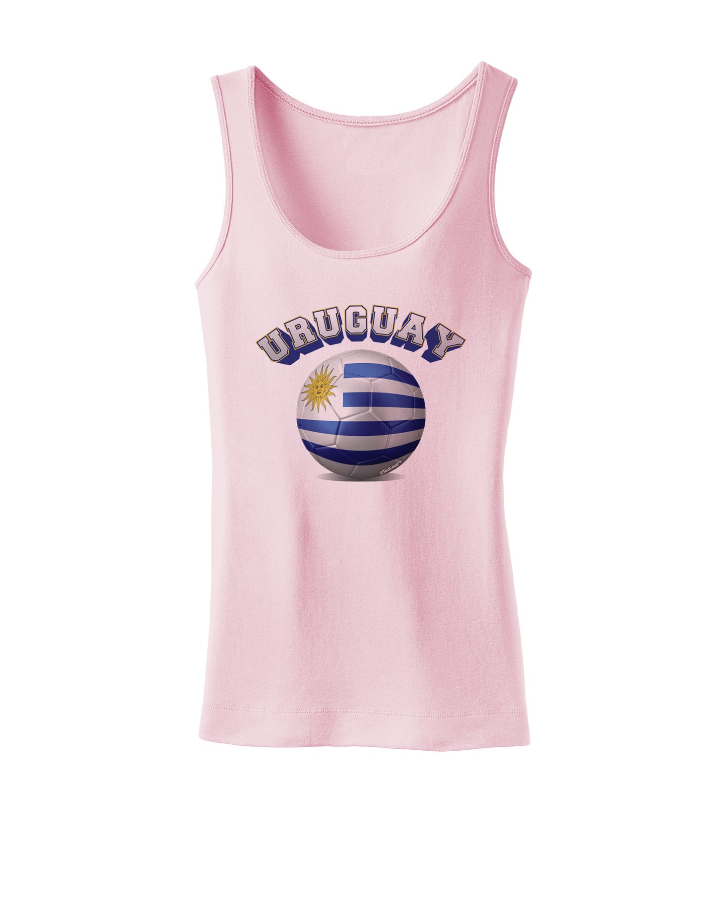 Soccer Ball Flag - Uruguay Womens Petite Tank Top-TooLoud-SoftPink-X-Small-Davson Sales