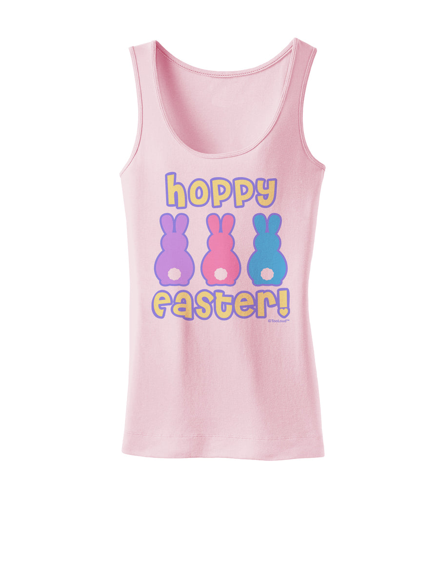 Three Easter Bunnies - Hoppy Easter Womens Tank Top by TooLoud-Womens Tank Tops-TooLoud-White-X-Small-Davson Sales