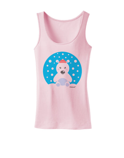 Cute Polar Bear - Christmas Womens Tank Top by TooLoud-Womens Tank Tops-TooLoud-SoftPink-X-Small-Davson Sales