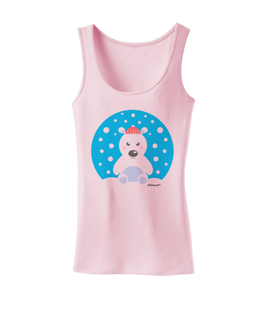 Cute Polar Bear - Christmas Womens Tank Top by TooLoud-Womens Tank Tops-TooLoud-White-X-Small-Davson Sales