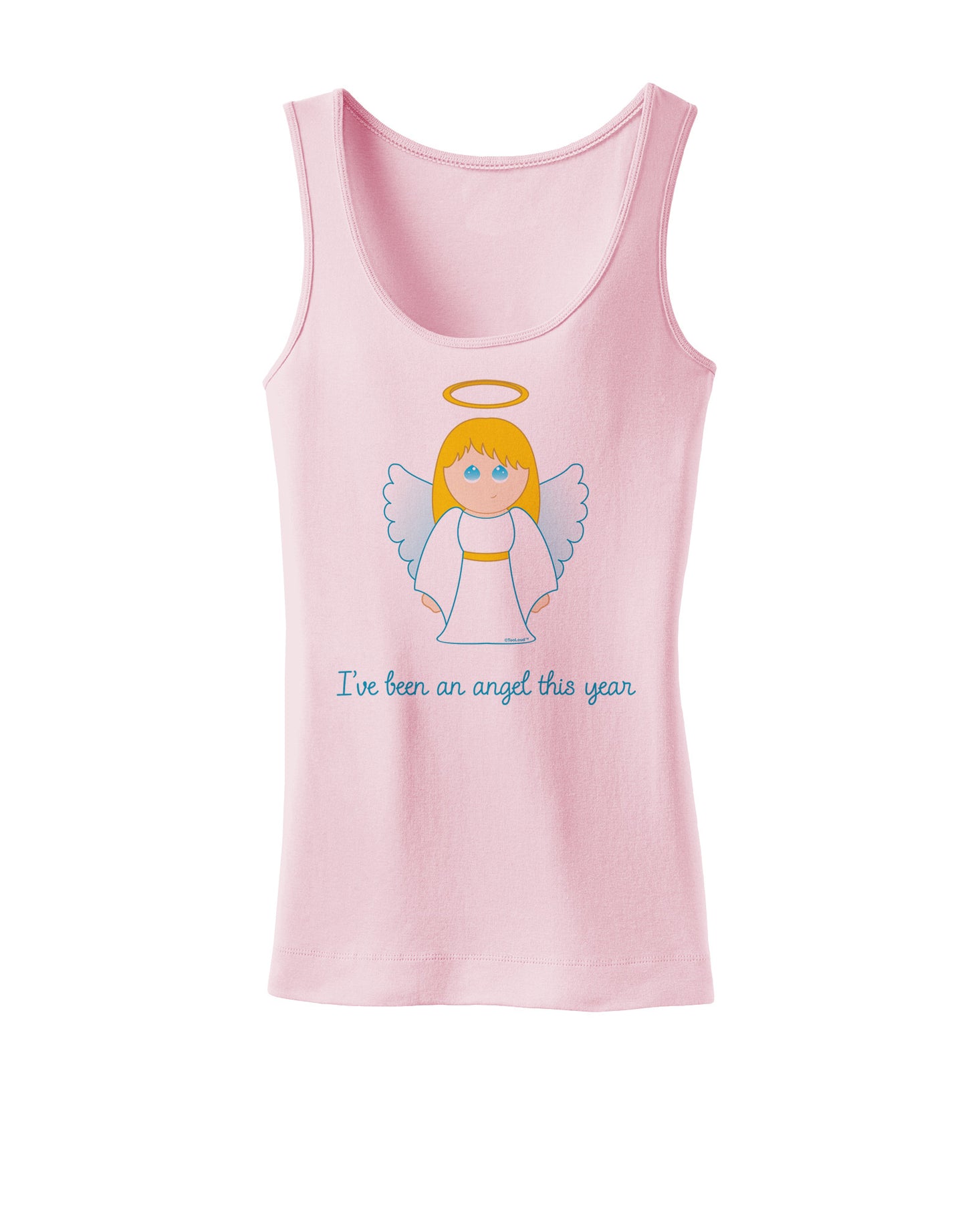 I've Been An Angel This Year Cute Christmas Angel Womens Tank Top-Womens Tank Tops-TooLoud-SoftPink-X-Small-Davson Sales