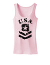 USA Military Army Stencil Logo Womens Tank Top-Womens Tank Tops-TooLoud-SoftPink-X-Small-Davson Sales