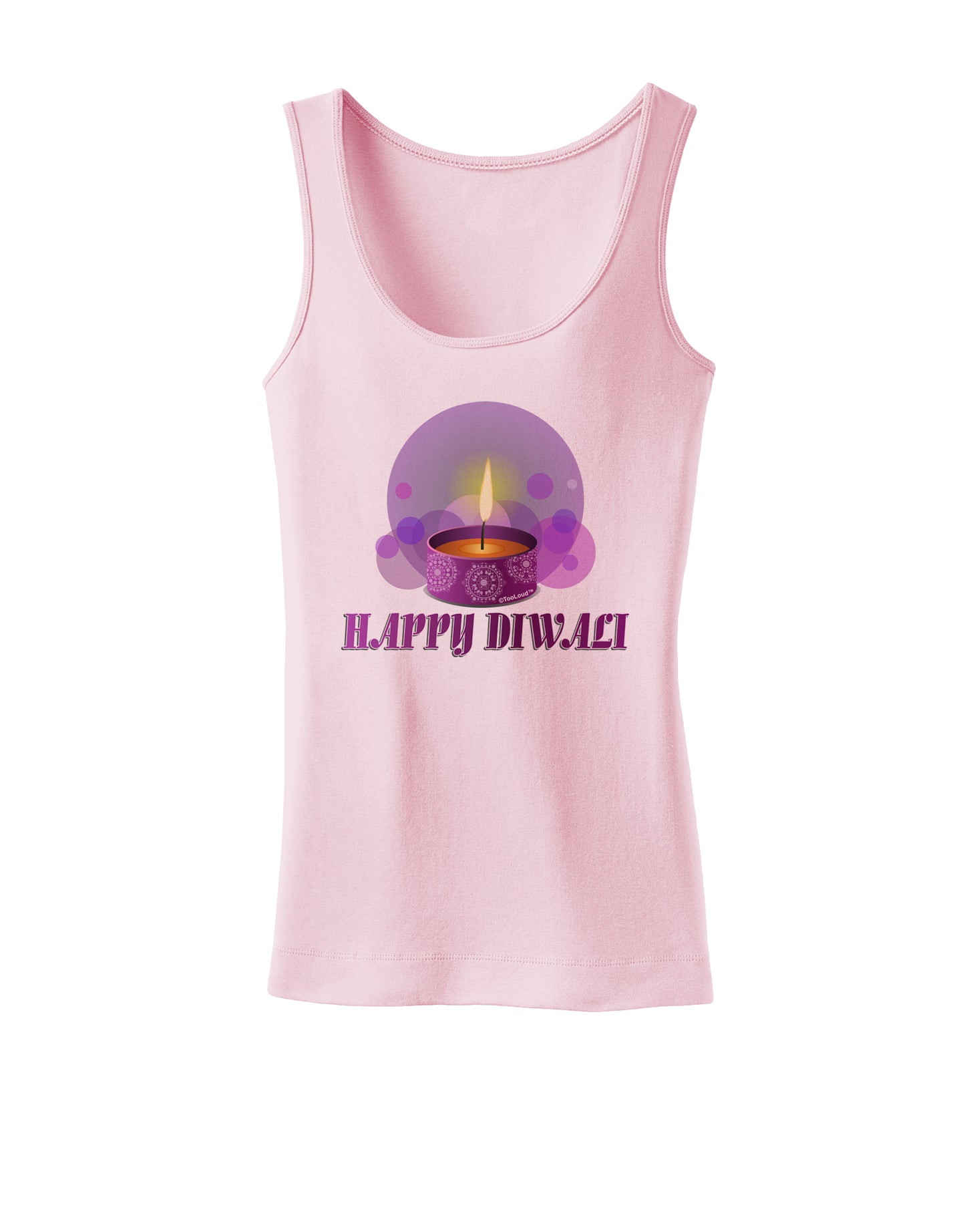 Happy Diwali Purple Candle Womens Petite Tank Top by TooLoud-TooLoud-SoftPink-X-Small-Davson Sales