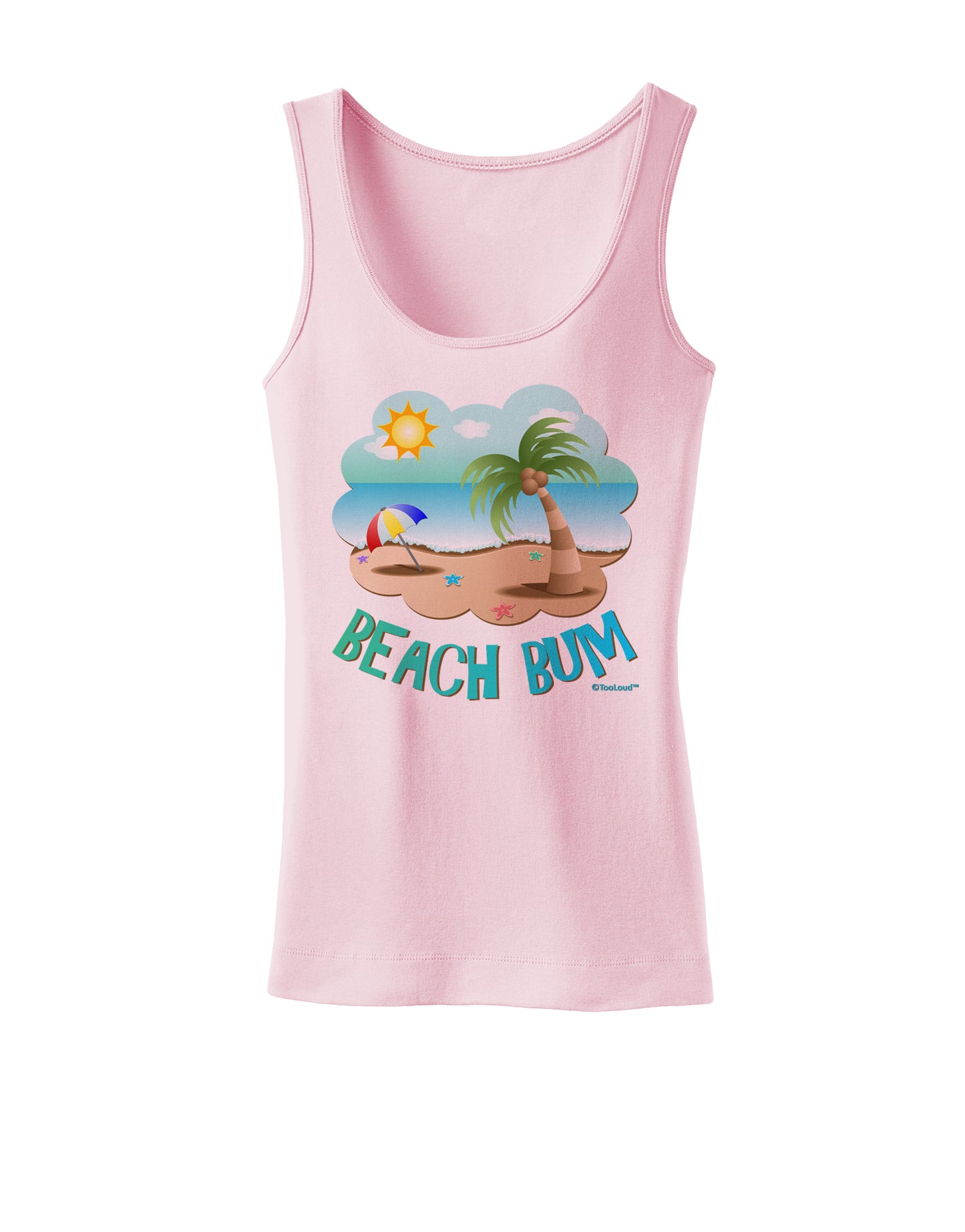 Fun Summer Beach Scene - Beach Bum Womens Tank Top by TooLoud-Womens Tank Tops-TooLoud-SoftPink-X-Small-Davson Sales