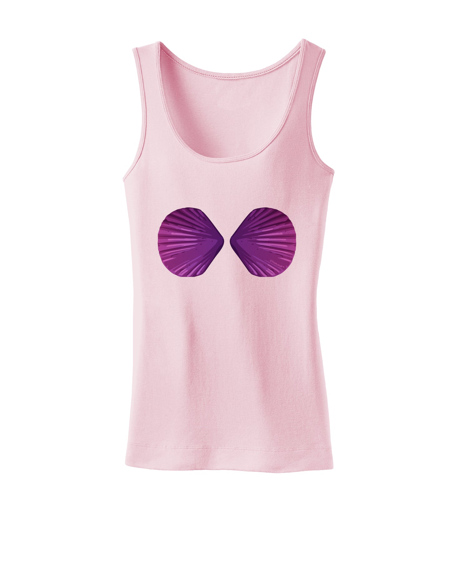 Mermaid Shell Bra Purple Womens Petite Tank Top by TooLoud-TooLoud-SoftPink-X-Small-Davson Sales