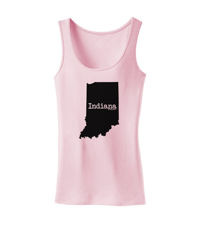 Indiana - United States Shape Womens Tank Top-Womens Tank Tops-TooLoud-SoftPink-X-Small-Davson Sales