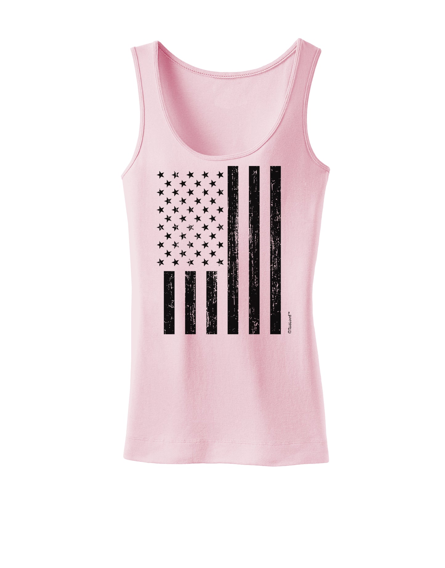 Stamp Style American Flag - Distressed Womens Tank Top by TooLoud-Womens Tank Tops-TooLoud-SoftPink-X-Small-Davson Sales
