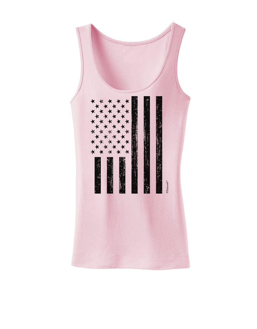 Stamp Style American Flag - Distressed Womens Tank Top by TooLoud-Womens Tank Tops-TooLoud-White-X-Small-Davson Sales