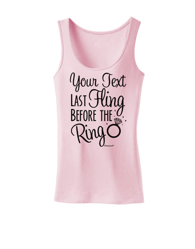 Personalized Bachelorette Party - Last Fling Before the Ring Womens Tank Top-Womens Tank Tops-TooLoud-SoftPink-X-Small-Davson Sales