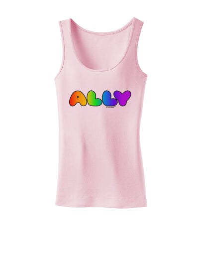 LGBT Ally Rainbow Text Womens Tank Top by TooLoud-Womens Tank Tops-TooLoud-SoftPink-X-Small-Davson Sales