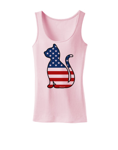 Patriotic Cat Design Womens Tank Top by TooLoud-Womens Tank Tops-TooLoud-SoftPink-X-Small-Davson Sales