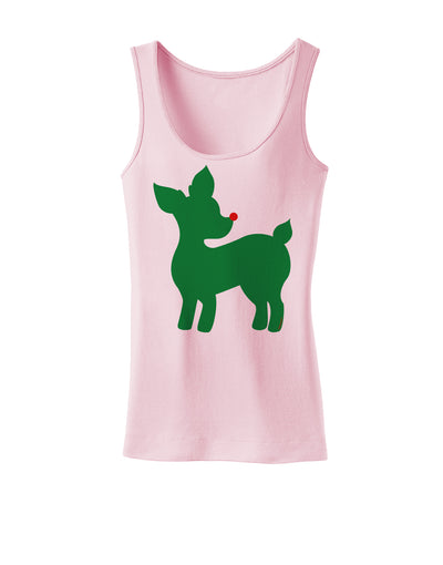 Cute Red and Green Rudolph - Christmas Womens Tank Top by TooLoud-Womens Tank Tops-TooLoud-SoftPink-X-Small-Davson Sales