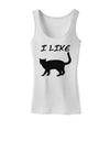 I Like Cat Silhouette Design Womens Tank Top by TooLoud-Womens Tank Tops-TooLoud-White-X-Small-Davson Sales