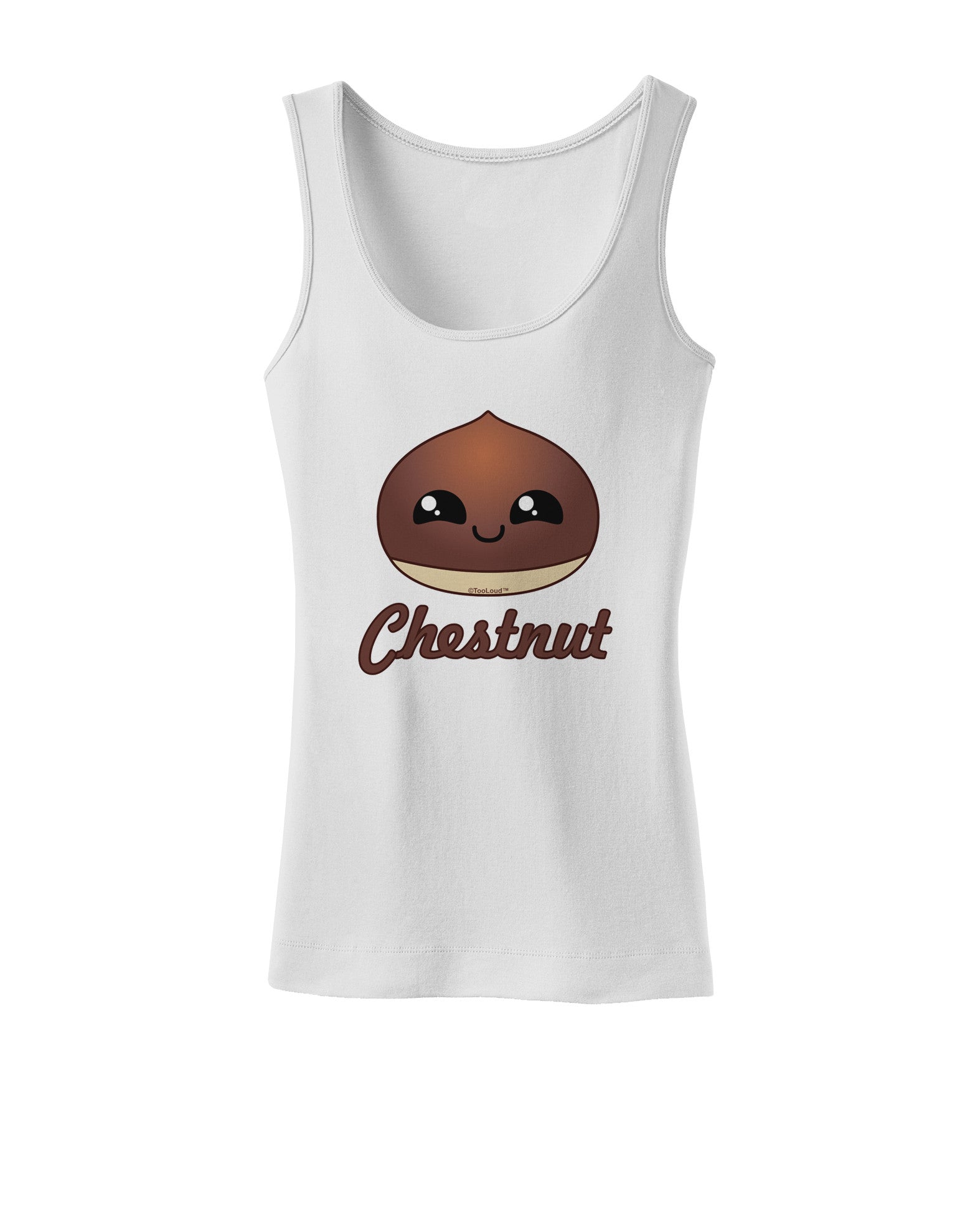 Cute Chestnut Design - Christmas Text Womens Tank Top-Womens Tank Tops-TooLoud-White-X-Small-Davson Sales