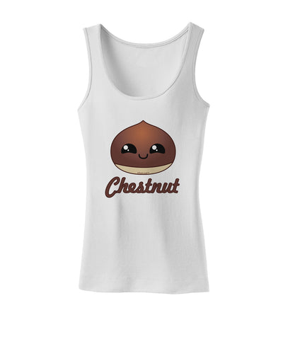 Cute Chestnut Design - Christmas Text Womens Tank Top-Womens Tank Tops-TooLoud-White-X-Small-Davson Sales