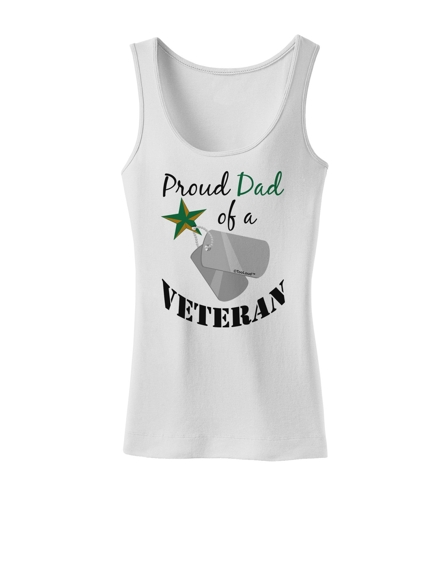 Dad of Veteran Womens Tank Top-Womens Tank Tops-TooLoud-White-X-Small-Davson Sales