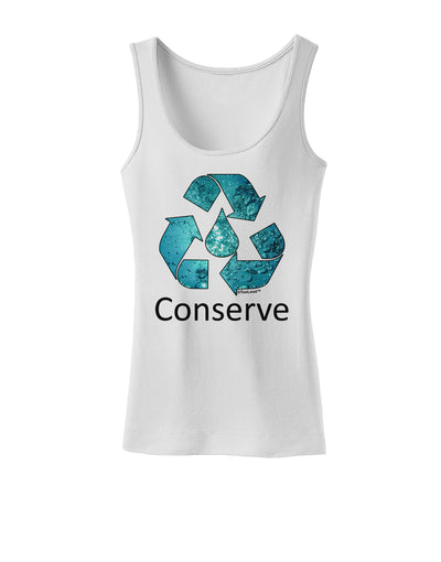 Water Conservation Text Womens Tank Top by TooLoud-Womens Tank Tops-TooLoud-White-X-Small-Davson Sales