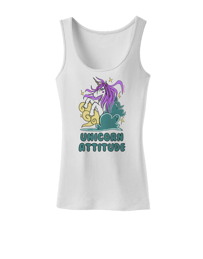 Unicorn Attitude Womens Petite Tank Top-Womens Tank Tops-TooLoud-White-X-Small-Davson Sales