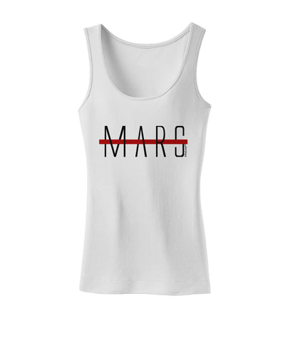 Planet Mars Text Only Womens Petite Tank Top-TooLoud-White-X-Small-Davson Sales