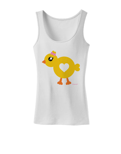 Cute Chick with Bow Womens Tank Top by TooLoud-Womens Tank Tops-TooLoud-White-X-Small-Davson Sales