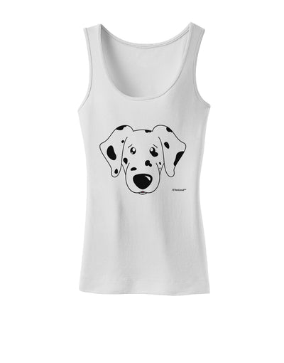 Cute Dalmatian Dog Womens Tank Top by TooLoud-Womens Tank Tops-TooLoud-White-X-Small-Davson Sales