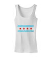 Distressed Chicago Flag Design Womens Tank Top by TooLoud-Womens Tank Tops-TooLoud-White-X-Small-Davson Sales