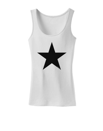 Black Star Womens Petite Tank Top-Womens Tank Tops-TooLoud-White-XXXX-Large-Davson Sales