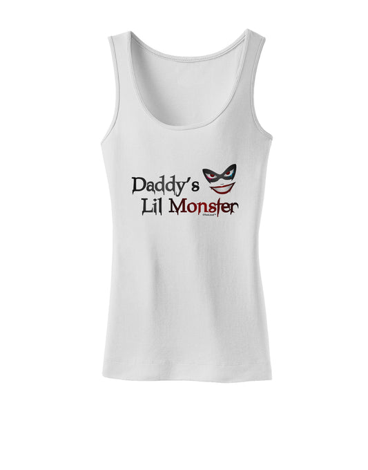 Daddys Lil Monster Womens Petite Tank Top-TooLoud-White-X-Small-Davson Sales