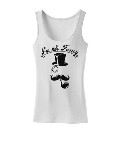 I'm So Fancy - Classy Mustache Womens Tank Top-Womens Tank Tops-TooLoud-White-X-Small-Davson Sales