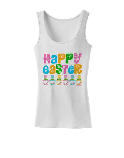 Happy Easter - Tulips Womens Tank Top by TooLoud-Womens Tank Tops-TooLoud-White-X-Small-Davson Sales