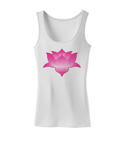 Lotus Flower Design Gradient Womens Tank Top by TooLoud-Womens Tank Tops-TooLoud-White-X-Small-Davson Sales