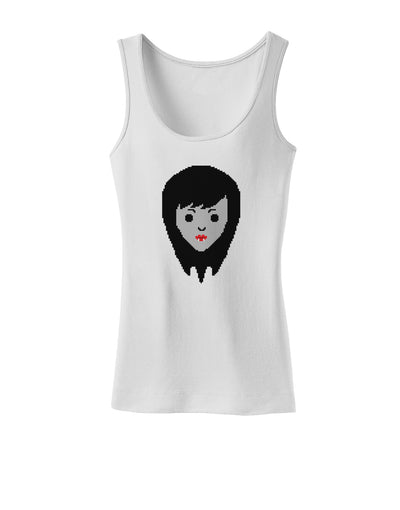 Cute Pixel Vampire Female Womens Tank Top-Womens Tank Tops-TooLoud-White-X-Small-Davson Sales