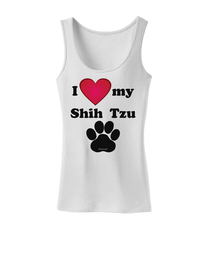 I Heart My Shih Tzu Womens Petite Tank Top by TooLoud-TooLoud-White-X-Small-Davson Sales