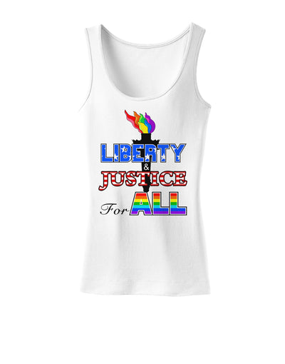 Gay Equality Liberty Justice for All Womens Tank Top-Womens Tank Tops-TooLoud-White-X-Small-Davson Sales