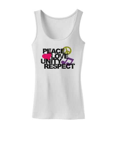 PLUR Distressed Text Womens Tank Top-Womens Tank Tops-TooLoud-White-X-Small-Davson Sales