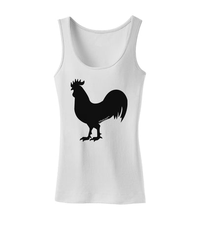 Rooster Silhouette Design Womens Tank Top-Womens Tank Tops-TooLoud-White-X-Small-Davson Sales