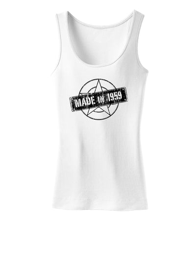 TooLoud 60th Birthday Gift Made in 1959 Womens Petite Tank Top-Womens Tank Tops-TooLoud-White-X-Small-Davson Sales