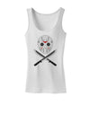 Scary Mask With Machete - Halloween Womens Tank Top-Womens Tank Tops-TooLoud-White-X-Small-Davson Sales