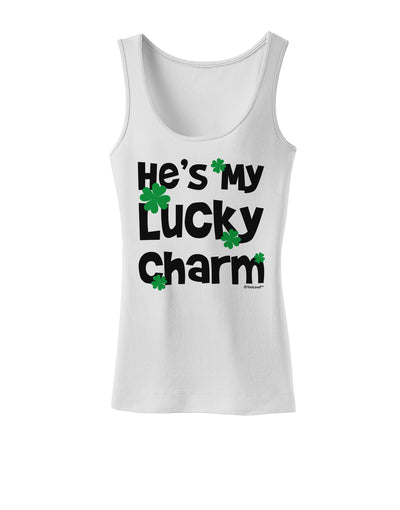 He's My Lucky Charm - Matching Couples Design Womens Tank Top by TooLoud-Womens Tank Tops-TooLoud-White-X-Small-Davson Sales