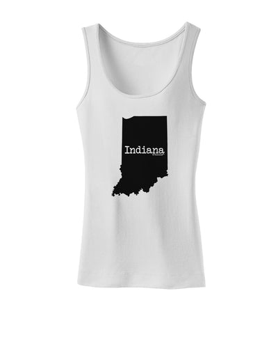 Indiana - United States Shape Womens Tank Top-Womens Tank Tops-TooLoud-White-X-Small-Davson Sales