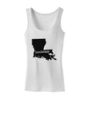 Louisiana - United States Shape Womens Tank Top by TooLoud-Womens Tank Tops-TooLoud-White-X-Small-Davson Sales