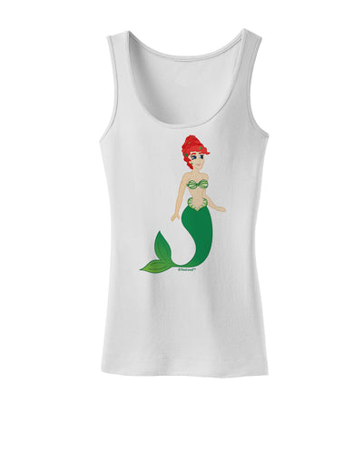 Mermaid Design - Green Womens Tank Top-Womens Tank Tops-TooLoud-White-X-Small-Davson Sales