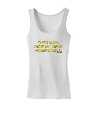 Lack of Faith Womens Petite Tank Top-TooLoud-White-X-Small-Davson Sales