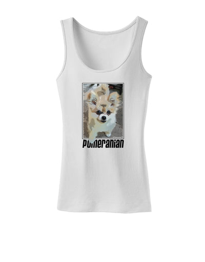 Pomeranian Step Out Womens Petite Tank Top by TooLoud-TooLoud-White-X-Small-Davson Sales