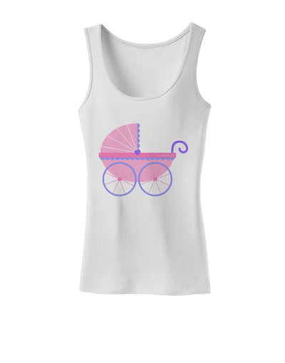 Baby Girl Carriage Womens Tank Top-Womens Tank Tops-TooLoud-White-X-Small-Davson Sales