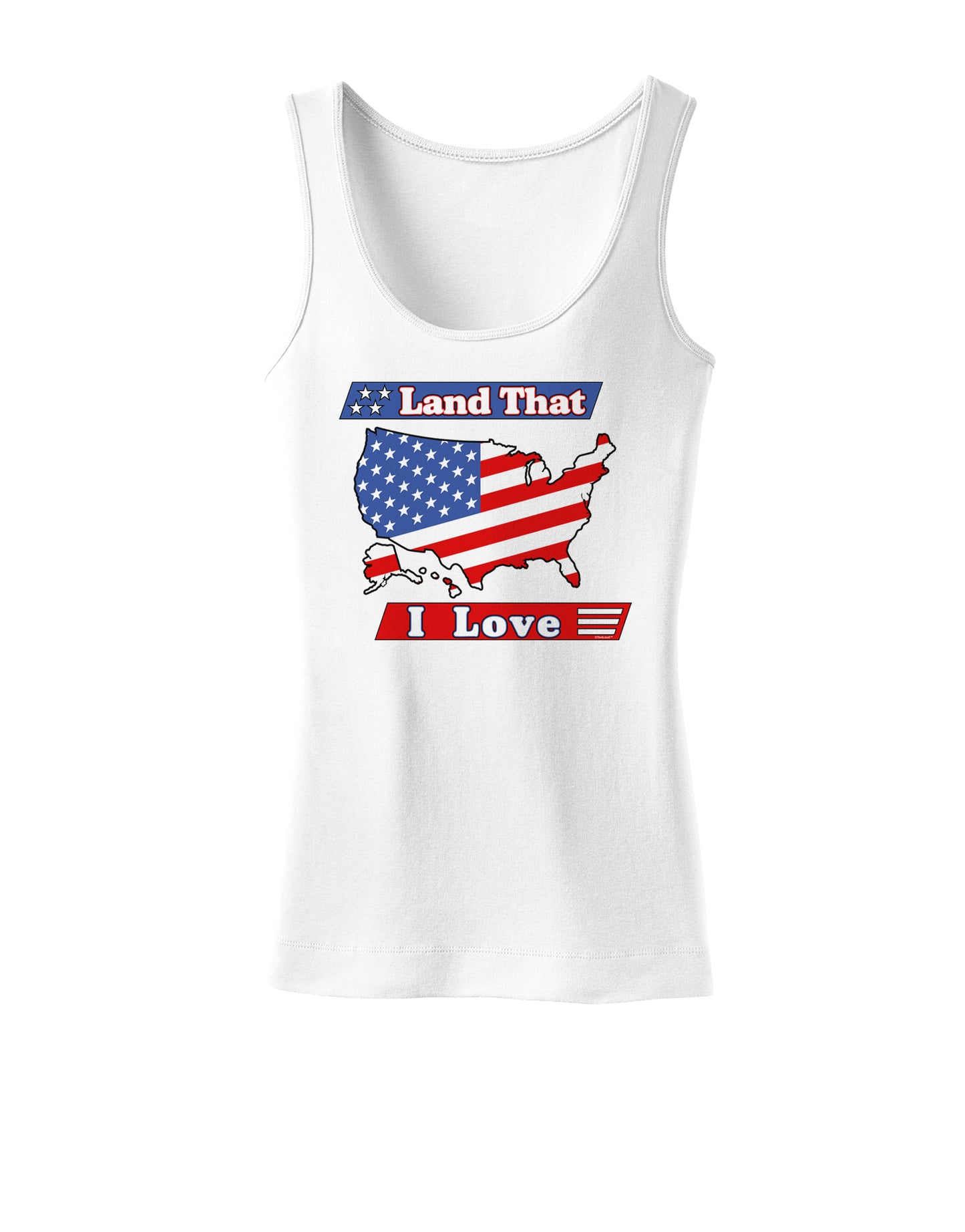 Land That I Love USA Womens Tank Top-Womens Tank Tops-TooLoud-White-X-Small-Davson Sales